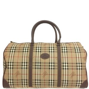 Burberrys Beige Nova Check  Canvas  Boston Hand Bag